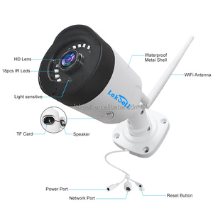 Gece görüş CMOS sensörü ve hafıza kartı depolama Wifi Bullet kamera ile Shenzhen su geçirmez CCTV AHD güvenlik kamera - Product Image 2