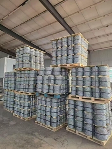Alambre de púas galvanizado por inmersión en caliente, alambre de hierro para cercas de acero galvanizado, alambre de púas para campos agrícolas, calibre 12.5 - Product Image 4