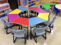 Meubles pour l'école maternelle et la maternelle, ensemble de bureau et de chaise pour enfants, table d'étude réglable en hauteur et chaise en plastique pour la garderie