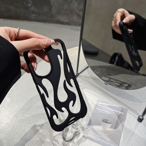 Sáng Tạo 3D Mạ Ngọn Lửa Hình Hollow Thoáng Khí Làm Mát Nhiệt Bức Xạ Bìa Shell Đối Với <span class=keywords><strong>iPhone</strong></span> 16 15 14 13 Điện Thoại Di Động Trường Hợp - Product Image 6