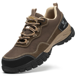 Zapatos de seguridad ligeros para hombre, cómodos, transpirables, antiaplastamiento, antipinchazos, de malla, resistentes al desgaste, antideslizantes - Product Image 1