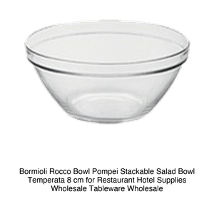 ชามสลัดแก้วเทมเปอร์แบบซ้อนได้ โปเปียมี ขนาด Ø 8 ซม. ยี่ห้อ Bormioli Rocco - Product Image 2