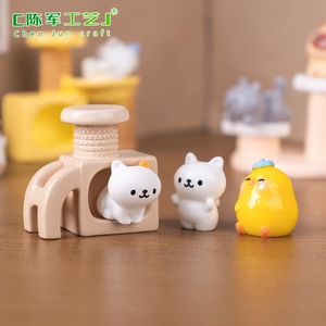 Micro-paisagem com estrutura de escalada fofa, pequena casa de bonecas, acessórios decorativos DIY, mini enfeites de mesa. - Product Image 4