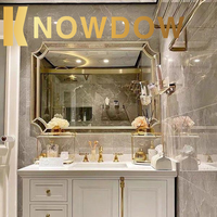 KNOWDOW italien marbre Villa vanité luxe salle de bain comptoir manoir évier armoire haute qualité personnaliser taille