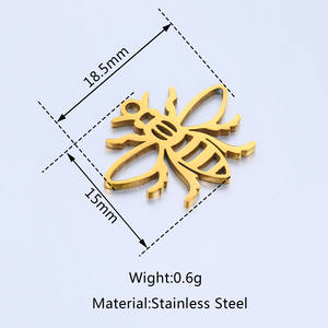 Jingxiang เครื่องประดับสแตนเลสตัดกลวงออก<span class=keywords><strong>แมลง</strong></span>จี้เล็กๆน้อยๆ DIY ไทเทเนียมเหล็กส่วนบุคคลและเรียบง่าย JE - Product Image 2