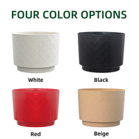 Pot Bunga Plastik PP Minimalis Modern Grosir, Ringan, Tahan Lama, Berlubang Drainase, Ukuran Besar, Untuk Tanaman Indoor/Outdoor