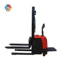 Gerbeur de palettes 2T 3.5m avec fourches de levage réglables support de marche sur type gerbeur gerbeur électrique avec CE