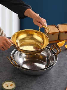 Casserole en acier inoxydable à motif flocon de neige, compatible induction et gaz, plusieurs tailles, or et argent, pour la maison - Product Image 3