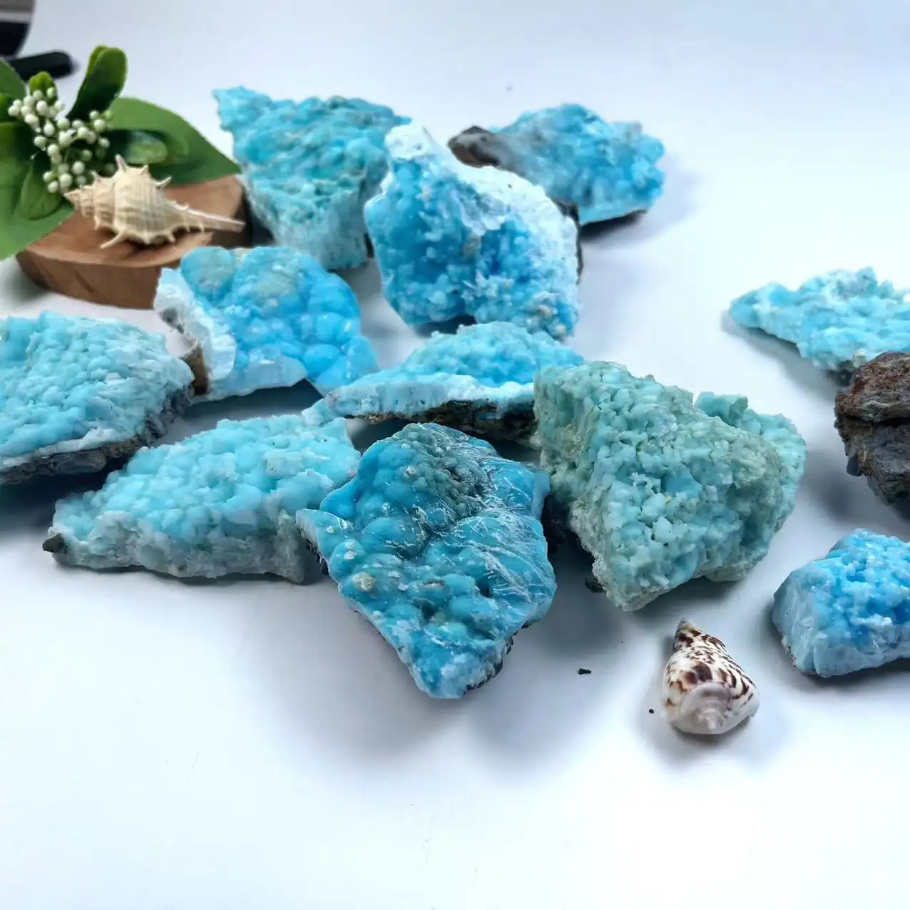Pedra larimar pedra de cristal natural para cura, venda por atacado de alta qualidade