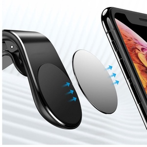 Support magnétique pour téléphone portable à fixation sur grille d'aération de voiture en forme de L, rotation à 360 degrés, prix d'usine, OEM personnalisé - Product Image 4