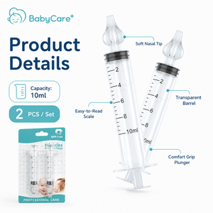 Aspirateur nasal pour bébé, irrigateur nasal, nettoyeur de <span class=keywords><strong>nez</strong></span>, dispositif de rinçage avec embout d'aspiration nasal en silicone lavable et réutilisable - Product Image 4