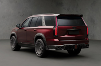 Pour Cadillac Escalade-V (MY2026) : Kit carrosserie en fibre de carbone sèche style MSY (inclut les pare-chocs, le capot et les jupes latérales).