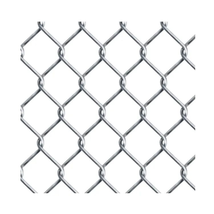 Obral besar pagar rantai kawat galvanis ukuran berlian jaring pagar lapangan sepak bola 50X50 pagar Tautan rantai
