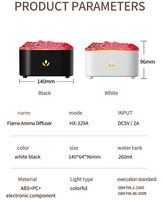 Hxtc88 Volcano Blast Flamme lave Crack Cool Mist Aromathérapie Atomiseur Portable Mini Petite Table Nébuliseur Parfum Aroma Diffuseur