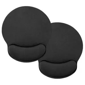 Offre Spéciale Rond Noir Confortable Souple Repose-poignets Ordinateur Tapis de Souris Au Repos Tapis De Souris Avec Support de Poignet