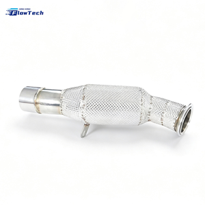ท่อลงแรงดันสูงสำหรับ BMW N55 3.0T รุ่น 535i F10 X5 F15 X6 F16 ผลิตจากสแตนเลส 304  ระบบไอเสียมาตรฐานยูโร 5 แบบ 200 เซลล์ เพิ่มประสิทธิภาพ - Product Image 2