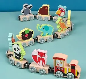 Train numérique magnétique puzzle de jouets pour enfants blocs de construction magnétiques jouets bébé petit train