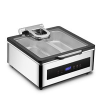 Chauffage électrique Luxe 6L Réchaud carré Hydraulique Couvercle en verre Acier inoxydable Buffet Serveurs Collection Ruban Or