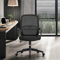 Chaise de bureau exécutive moderne B127, confortable, pivotante, ergonomique, inclinable, avec dossier en maille intégrale, blanche, avec repose-pieds