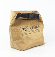 Sac à main en papier brun tyvek pour déjeuner, vente en gros, sac à collation isotherme, loquet à boucle avec feuille d'aluminium
