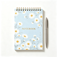 Regalo Empresarial Personalizado para Empleados, Artículos de Oficina, Cuadernos Espiralados de 120 Páginas con Logotipo Estampado en Oro