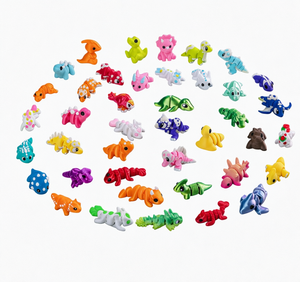 Figurines d'animaux en résine colorées, sculptures miniatures, jouets de collection faits à la main, décoration artistique - Product Image 1