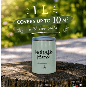 26 CELADON 1lt LaChalk the evolution of <b>chalk</b> paint Where <b>chalk</b> meets resin: Hybrid <b>Chalk</b> Resin Paint made in Italy - Product Image 2