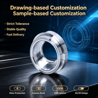 Pièces en aluminium anodisé usinées CNC, composants circulaires pour équipements mécaniques, services OEM