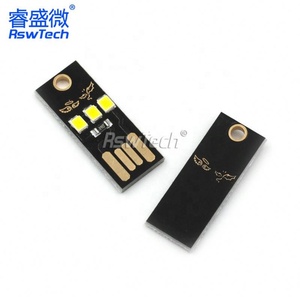 Mini siêu mỏng cơ sở màu đen phiên bản LED máy tính Bàn phím ánh sáng ấm trắng USB cảm ứng chuyển đổi nhỏ ICS Loại sản phẩm - Product Image 3