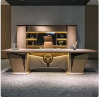 Meubles de bureau modernes, table de bureau en bois, design de bureau de direction, bureaux de luxe en forme de L, bureau de direction pour PDG