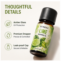 Échantillon Gratuit Huile de Parfum Huile de Citron 10ml 20ml 30ml Bouteille en Verre Huile Essentielle de Citron Pure pour SPA Aromathérapie
