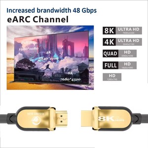 Hot Sale Custom Logo HDMI V2.1 Cable High Speed 8K 60Hz HDMI to HDMI Cable <strong>5</strong> Metros for Projector - Product Image 5