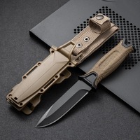 Couteau de camping d'extérieur avec étui de protection, couteau utilitaire de survie, de chasse et de randonnée, outils EDC, couteaux à lame fixe