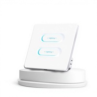 Interrupteur intelligent connecté à l'application Mi Home, version PC Zero-Fire, avec commande vocale et télécommande, sans prises AC -qc0021