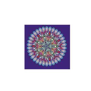 DAMAI Dark Blue Mandala-themed Special <b>Pattern</b> Disposable Party Serving Plates Cups and Napkins for Birthday Parties - Product Image 5