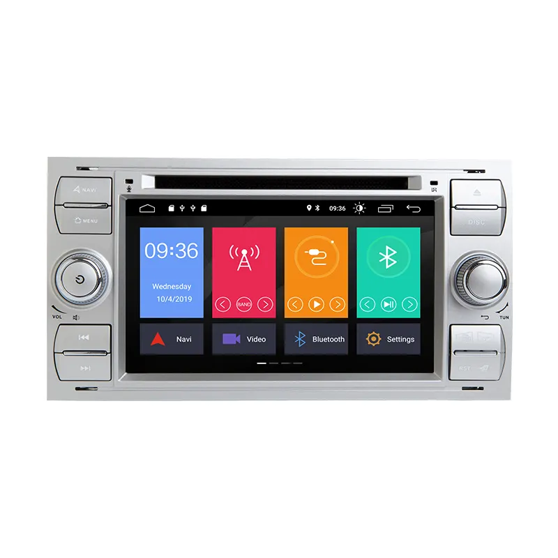 Android 10 2din In Dash Auto Dvd-speler Voor Ford Transit Focus Sluit S-MAX Kuga Mondeo Quad Core Wifi 4G Gps