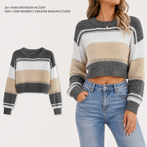 Felpa a <span class=keywords><strong>maglia</strong></span> per ragazze a <span class=keywords><strong>maglia</strong></span> più di moda Casual Pullover a <span class=keywords><strong>maniche</strong></span> <span class=keywords><strong>lunghe</strong></span> abbigliamento da donna maglione a sbuffo - Product Image 1