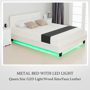 Double Size Single Size Twin Size <strong>Bed</strong> Designs Pu Leather <strong>Bed</strong> Furniture Soft <strong>LED</strong> <strong>Bed</strong> - Product Image 6