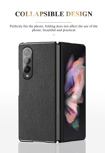 เคสโทรศัพท์สำหรับ Samsung Galaxy Z Z Fold3 <span class=keywords><strong>Fold2</strong></span> 5G พับได้บางเฉียบลายลิ้นจี่พับได้2 3 - Product Image 4