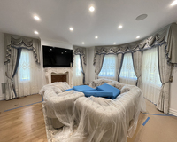 Rideau pour Fenêtres Rondes pour Fenêtre Coulissante Cantonnière Européenne Rideau de Fenêtre de Style Européen de Luxe Tissu Textile Tendance
