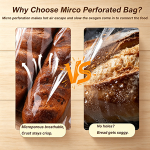 Sac à pain micro-perforé pour emballage de baguette française, qualité alimentaire, impression personnalisée, fabricant - Product Image 2