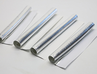 Gaine de câble en fibre de verre tressée argentée KEBAO WAFS, protection thermique, isolation thermique, auto-enroulante, feuille d'aluminium