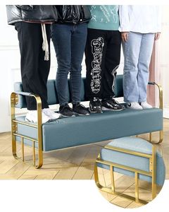 Barbershop Sofa Beauty <b>Salon</b> Waiting Chair Lounge Area Clothing Store Office Reception Adjustable Durable Commercial Stainless - Product Image 5