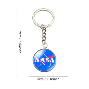 Wowei नई हॉट सेलिंग <span class=keywords><strong>nasa</strong></span> लोगो टाइम जेम सरल धातु कीचेन प्रचार - Product Image 2
