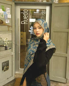 Readr to Shio Pashmina para invierno chal largo mujer bufanda Chevron Pashmina bufanda Pavo Real - Product Image 6