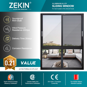 Ventana Corredera de Aluminio con Rotura de Puente Térmico de Alta Calidad CSA NOA, Aislamiento Térmico, Insonorización, Doble Vidrio Templado - Product Image 1