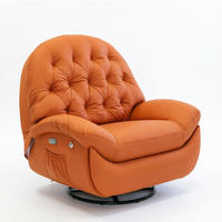 Fauteuil inclinable décontracté pour adultes avec rotation à 360° °   Support de téléphone rotatif, idéal pour le salon, la chambre ou le balcon