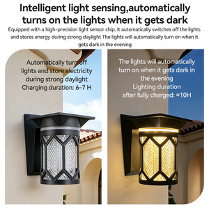 Lámpara <span class=keywords><strong>Solar</strong></span> LED Dingdian para Pared, Exterior, Impermeable, con Control Remoto, Sensor de Luz, Decoración para el Hogar, Jardín, 2W, 1200mAh, 3 Colores - Product Image 5