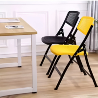Chaise de formation ergonomique en plastique, durable et confortable, pliable et empilable, avec tablette d'écriture, vente en gros