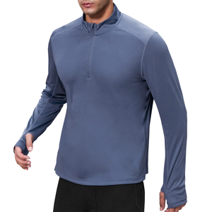 เสื้อยืดแขนยาวผู้ชายแบบสปอร์ต ปรับแต่งสไตล์ได้ พร้อมซิป - Product Image 2